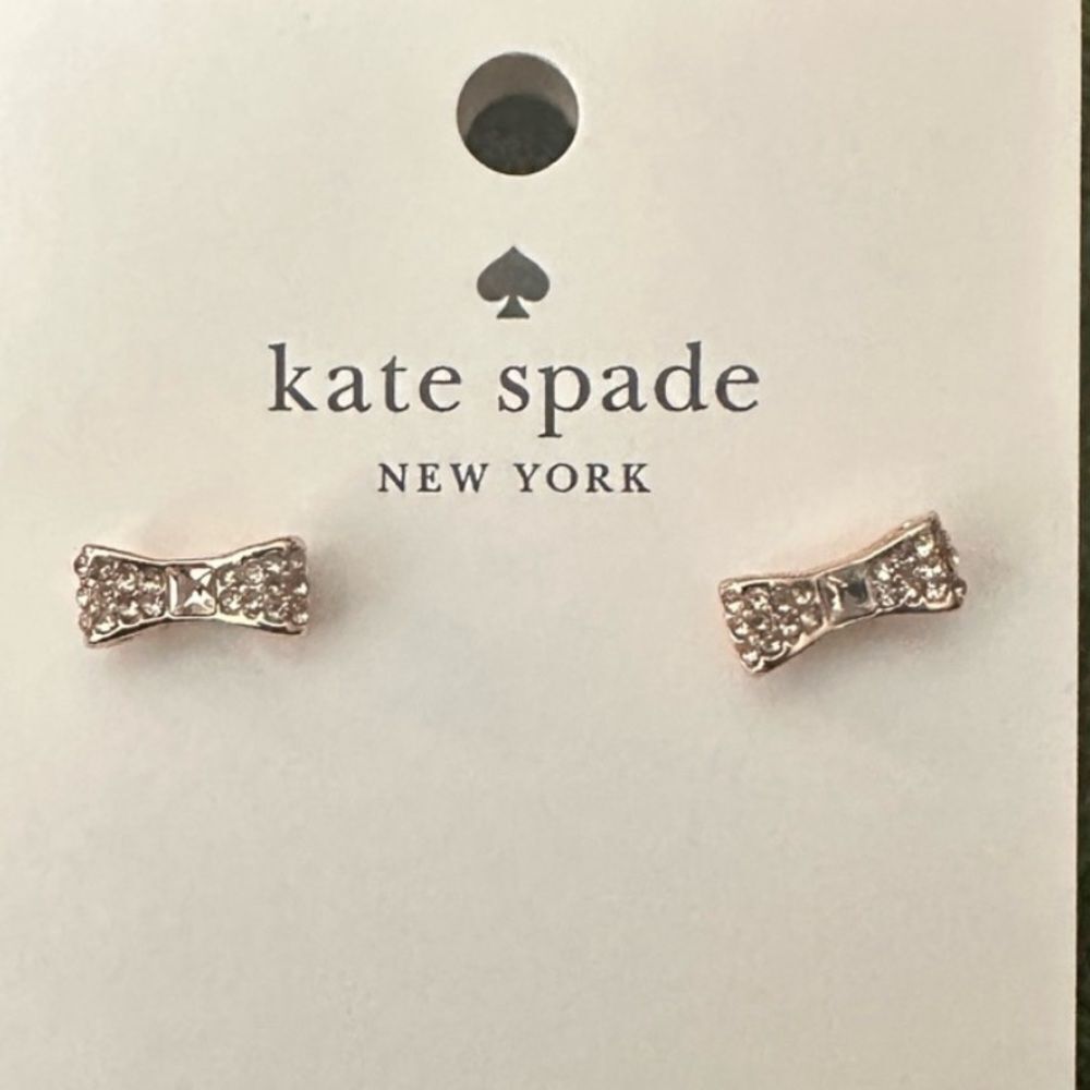 NWT Kate Spade Ready Set Bow Pave Bow Studs